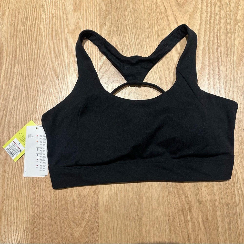 Large Black Sports Bra
